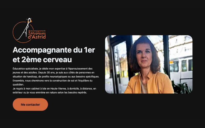 Aperçu de la page Web de Les Atypiques d'Astrid